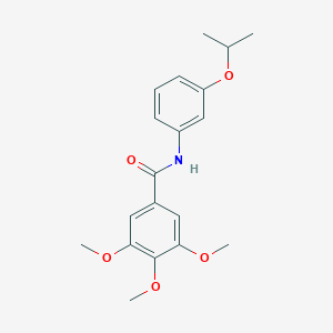 molecular formula C19H23NO5 B268235 N-(3-isopropoxyphenyl)-3,4,5-trimethoxybenzamide 
