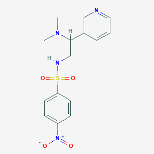 molecular formula C15H18N4O4S B2682351 N-(2-(dimethylamino)-2-(pyridin-3-yl)ethyl)-4-nitrobenzenesulfonamide CAS No. 851946-69-5