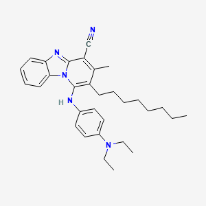 molecular formula C31H39N5 B2682362 1-{[4-(Diethylamino)phenyl]amino}-3-methyl-2-octylpyrido[1,2-a]benzimidazole-4-carbonitrile CAS No. 305335-78-8
