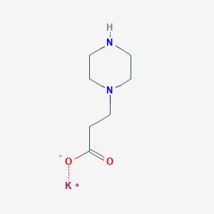 molecular formula C7H13KN2O2 B2682363 Potassium 3-(piperazin-1-yl)propanoate CAS No. 1170114-45-0