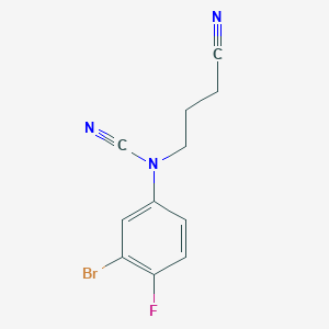 4-[(3-Bromo-4-fluorophenyl)(cyano)amino]butanenitrile