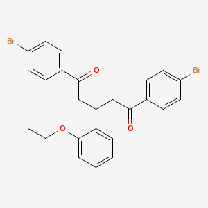 molecular formula C25H22Br2O3 B2682368 1,5-Bis(4-bromophenyl)-3-(2-ethoxyphenyl)pentane-1,5-dione CAS No. 1708179-41-2