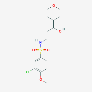 3-chloro-N-(3-hydroxy-3-(tetrahydro-2H-pyran-4-yl)propyl)-4-methoxybenzenesulfonamide