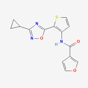 N-(2-(3-cyclopropyl-1,2,4-oxadiazol-5-yl)thiophen-3-yl)furan-3-carboxamide