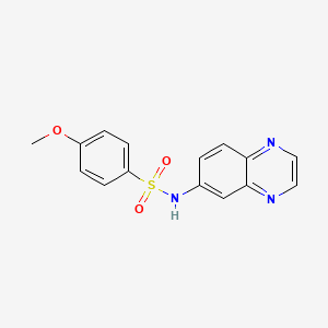 4-methoxy-N-(quinoxalin-6-yl)benzene-1-sulfonamide