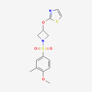 2-((1-((4-Methoxy-3-methylphenyl)sulfonyl)azetidin-3-yl)oxy)thiazole