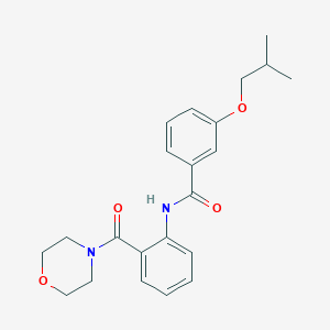 molecular formula C22H26N2O4 B268238 3-isobutoxy-N-[2-(4-morpholinylcarbonyl)phenyl]benzamide 