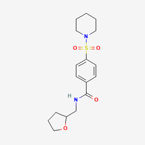 molecular formula C17H24N2O4S B2682382 4-(1-piperidinylsulfonyl)-N-(tetrahydro-2-furanylmethyl)benzamide CAS No. 324774-27-8