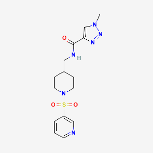 1-methyl-N-((1-(pyridin-3-ylsulfonyl)piperidin-4-yl)methyl)-1H-1,2,3-triazole-4-carboxamide