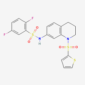 2,5-difluoro-N-(1-(thiophen-2-ylsulfonyl)-1,2,3,4-tetrahydroquinolin-7-yl)benzenesulfonamide