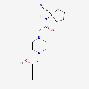 N-(1-cyanocyclopentyl)-2-[4-(2-hydroxy-3,3-dimethylbutyl)piperazin-1-yl]acetamide
