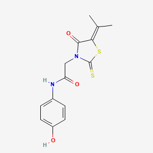 N-(4-hydroxyphenyl)-2-(4-oxo-5-(propan-2-ylidene)-2-thioxothiazolidin-3-yl)acetamide