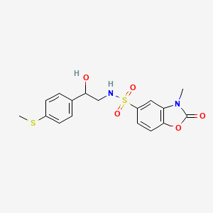 N-(2-hydroxy-2-(4-(methylthio)phenyl)ethyl)-3-methyl-2-oxo-2,3-dihydrobenzo[d]oxazole-5-sulfonamide