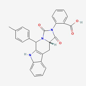 molecular formula C27H21N3O4 B2682404 2-[(15S)-10-(4-Methylphenyl)-12,14-dioxo-8,11,13-triazatetracyclo[7.7.0.02,7.011,15]hexadeca-1(9),2,4,6-tetraen-13-yl]benzoic acid CAS No. 956929-00-3