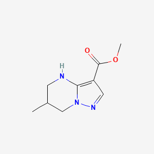 molecular formula C9H13N3O2 B2682409 Methyl 6-methyl-4,5,6,7-tetrahydropyrazolo[1,5-a]pyrimidine-3-carboxylate CAS No. 2090544-78-6