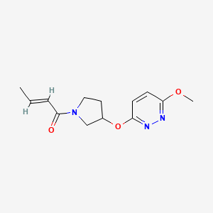 (E)-1-(3-((6-methoxypyridazin-3-yl)oxy)pyrrolidin-1-yl)but-2-en-1-one