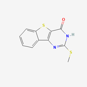molecular formula C11H8N2OS2 B2682418 2-(甲硫基)[1]苯并噻吩[3,2-d]嘧啶-4-醇 CAS No. 866131-23-9