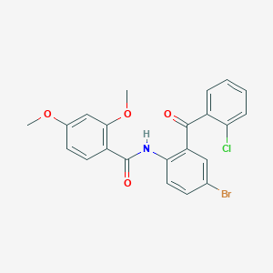 molecular formula C22H17BrClNO4 B2682419 N-[4-bromo-2-(2-chlorobenzoyl)phenyl]-2,4-dimethoxybenzamide CAS No. 313254-73-8