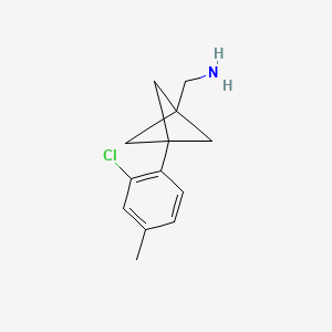 molecular formula C13H16ClN B2682433 [3-(2-Chloro-4-methylphenyl)-1-bicyclo[1.1.1]pentanyl]methanamine CAS No. 2287301-57-7