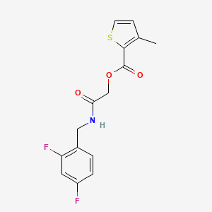 2-((2,4-Difluorobenzyl)amino)-2-oxoethyl 3-methylthiophene-2-carboxylate