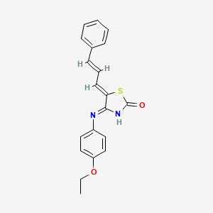 (4E,5Z)-4-((4-ethoxyphenyl)imino)-5-((E)-3-phenylallylidene)thiazolidin-2-one