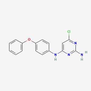 molecular formula C16H13ClN4O B2682439 6-氯-N~4~-(4-苯氧基苯基)-2,4-嘧啶二胺 CAS No. 339016-03-4