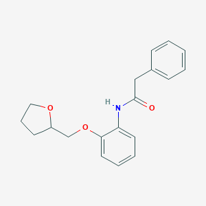 molecular formula C19H21NO3 B268244 2-phenyl-N-[2-(tetrahydro-2-furanylmethoxy)phenyl]acetamide 