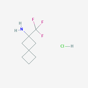 molecular formula C8H13ClF3N B2682448 2-(Trifluoromethyl)spiro[3.3]heptan-2-amine;hydrochloride CAS No. 2243515-09-3