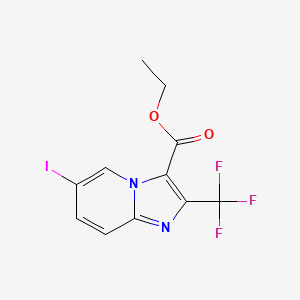 Ethyl 6-iodo-2-(trifluoromethyl)imidazo[1,2-a]pyridine-3-carboxylate