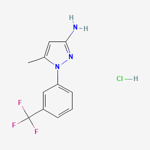 5-methyl-1-[3-(trifluoromethyl)phenyl]-1H-pyrazol-3-amine hydrochloride