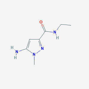 molecular formula C7H12N4O B2682461 5-amino-N-ethyl-1-methyl-1H-pyrazole-3-carboxamide CAS No. 1856046-18-8