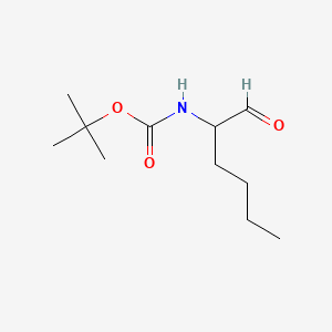 molecular formula C11H21NO3 B2682463 (1-Formyl-pentyl)-carbamic acid tert-butyl ester CAS No. 440125-24-6