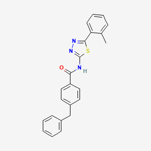 4-benzyl-N-[5-(2-methylphenyl)-1,3,4-thiadiazol-2-yl]benzamide