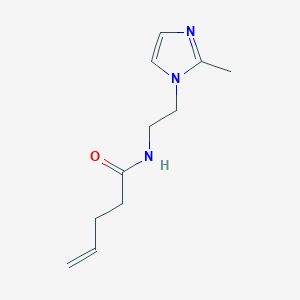 molecular formula C11H17N3O B2682471 N-(2-(2-methyl-1H-imidazol-1-yl)ethyl)pent-4-enamide CAS No. 1286705-13-2