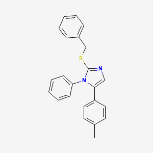 molecular formula C23H20N2S B2682475 2-(苄硫基)-1-苯基-5-(对甲苯基)-1H-咪唑 CAS No. 1207003-25-5