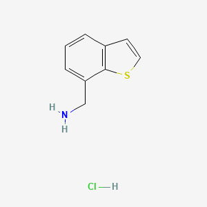 molecular formula C9H10ClNS B2682485 Benzo[b]thiophen-7-ylmethanamine hydrochloride CAS No. 870562-96-2