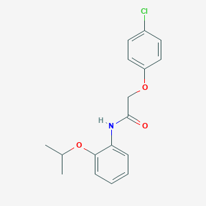 molecular formula C17H18ClNO3 B268250 2-(4-chlorophenoxy)-N-(2-isopropoxyphenyl)acetamide 