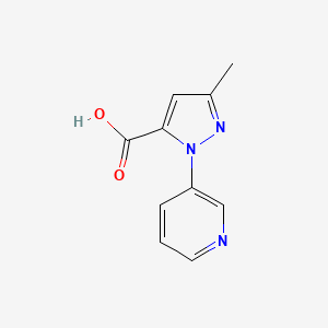 molecular formula C10H9N3O2 B2682503 5-methyl-2-pyrid-3-yl-2H-pyrazole-3-carboxylic acid CAS No. 756752-15-5