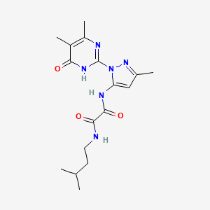N1-(1-(4,5-dimethyl-6-oxo-1,6-dihydropyrimidin-2-yl)-3-methyl-1H-pyrazol-5-yl)-N2-isopentyloxalamide