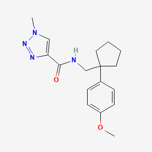 molecular formula C17H22N4O2 B2682509 N-((1-(4-methoxyphenyl)cyclopentyl)methyl)-1-methyl-1H-1,2,3-triazole-4-carboxamide CAS No. 1797318-01-4