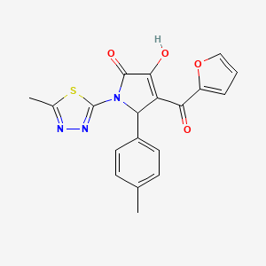 4-(furan-2-carbonyl)-3-hydroxy-1-(5-methyl-1,3,4-thiadiazol-2-yl)-5-(p-tolyl)-1H-pyrrol-2(5H)-one
