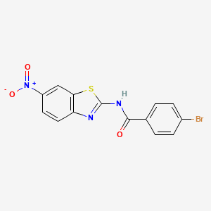 4-bromo-N-(6-nitro-1,3-benzothiazol-2-yl)benzamide