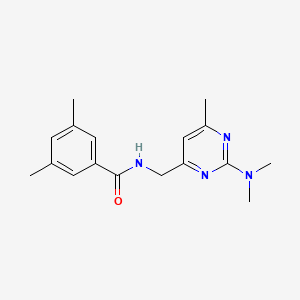 molecular formula C17H22N4O B2682527 N-{[2-(dimethylamino)-6-methylpyrimidin-4-yl]methyl}-3,5-dimethylbenzamide CAS No. 1797620-71-3