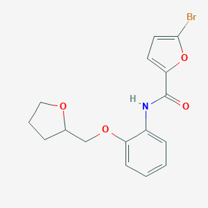 molecular formula C16H16BrNO4 B268253 5-bromo-N-[2-(tetrahydro-2-furanylmethoxy)phenyl]-2-furamide 