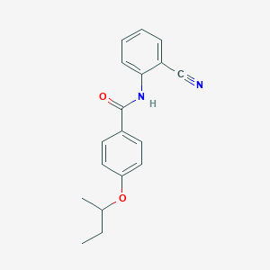 molecular formula C18H18N2O2 B268254 4-sec-butoxy-N-(2-cyanophenyl)benzamide 