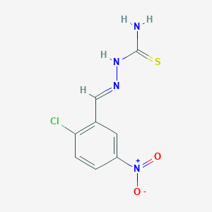 molecular formula C8H7ClN4O2S B2682543 [(E)-(2-chloro-5-nitrophenyl)methylideneamino]thiourea CAS No. 1258510-43-8