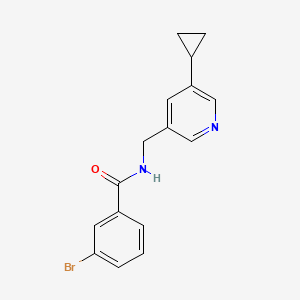 molecular formula C16H15BrN2O B2682548 3-bromo-N-((5-cyclopropylpyridin-3-yl)methyl)benzamide CAS No. 2034312-70-2