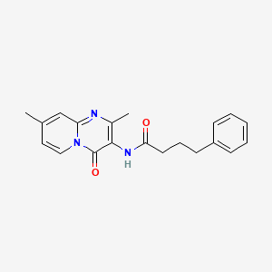 molecular formula C20H21N3O2 B2682555 N-(2,8-dimethyl-4-oxo-4H-pyrido[1,2-a]pyrimidin-3-yl)-4-phenylbutanamide CAS No. 946234-25-9