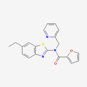 molecular formula C20H17N3O2S B2682558 N-(6-乙基苯并[d]噻唑-2-基)-N-(吡啶-2-基甲基)呋喃-2-甲酰胺 CAS No. 899964-52-4