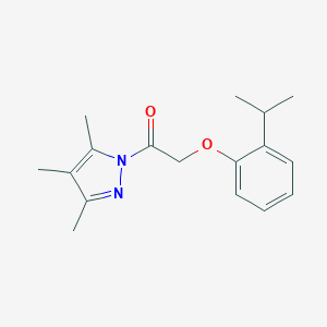molecular formula C17H22N2O2 B268257 1-[(2-isopropylphenoxy)acetyl]-3,4,5-trimethyl-1H-pyrazole 